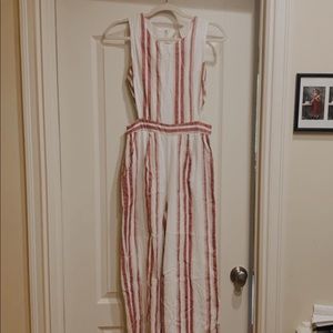 Jumpsuit, Maroon/white/gold